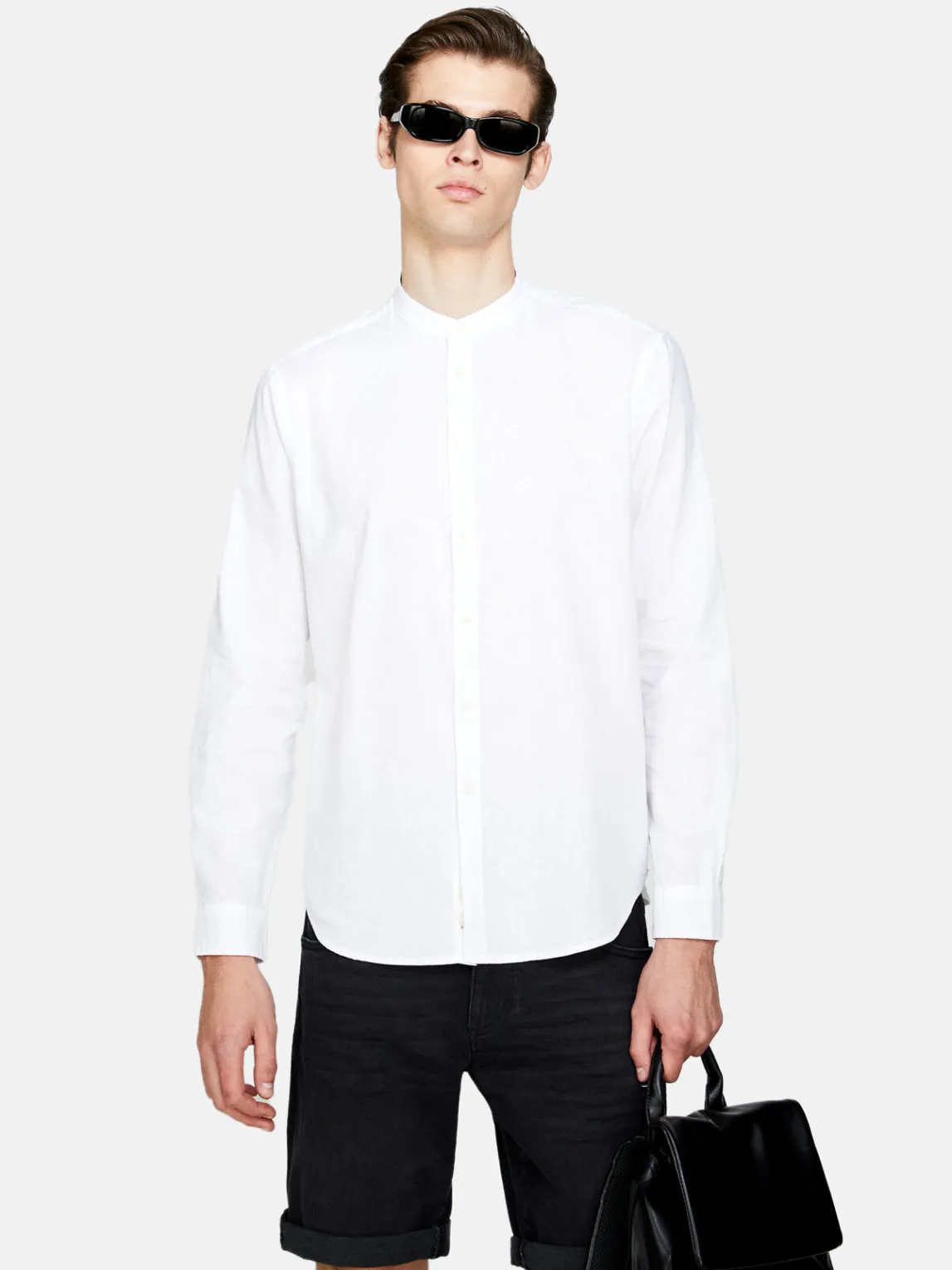 Men Sisley Shirts<Mandarin Collar Shirt