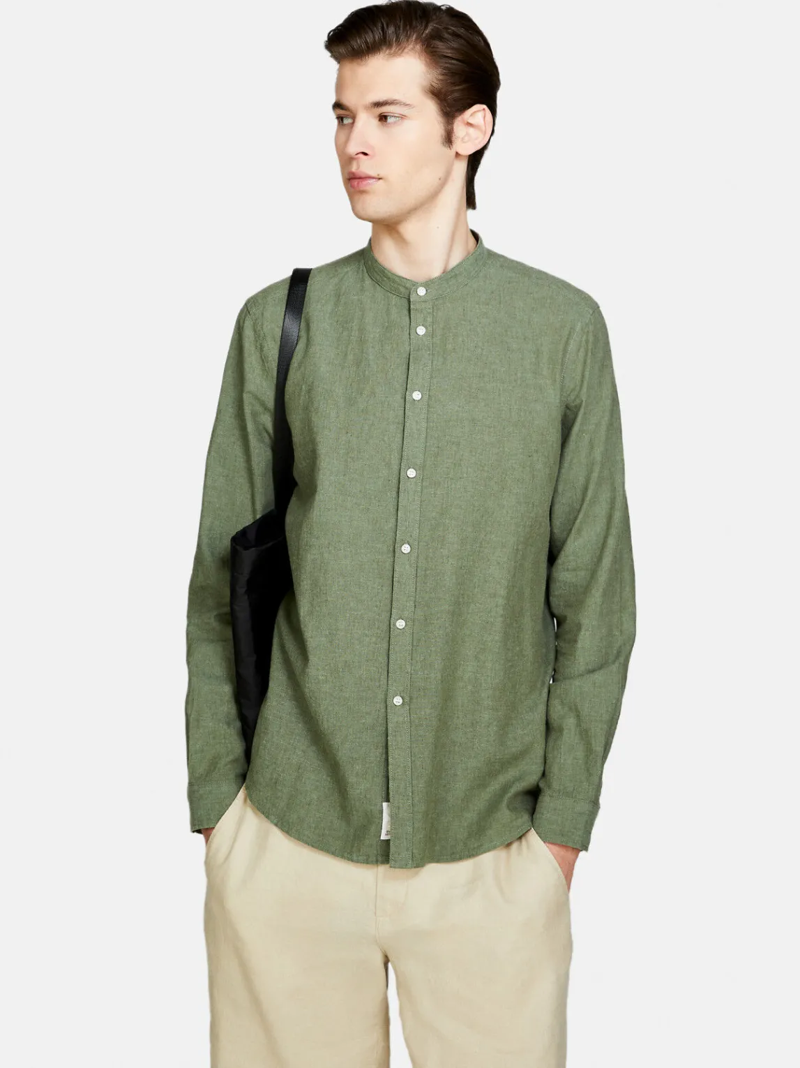 Men Sisley Shirts<Mandarin Collar Shirt