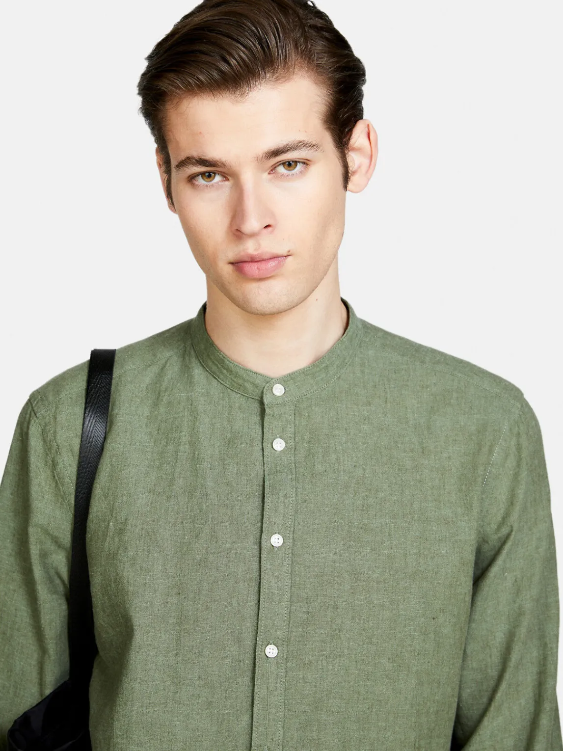 Men Sisley Shirts<Mandarin Collar Shirt