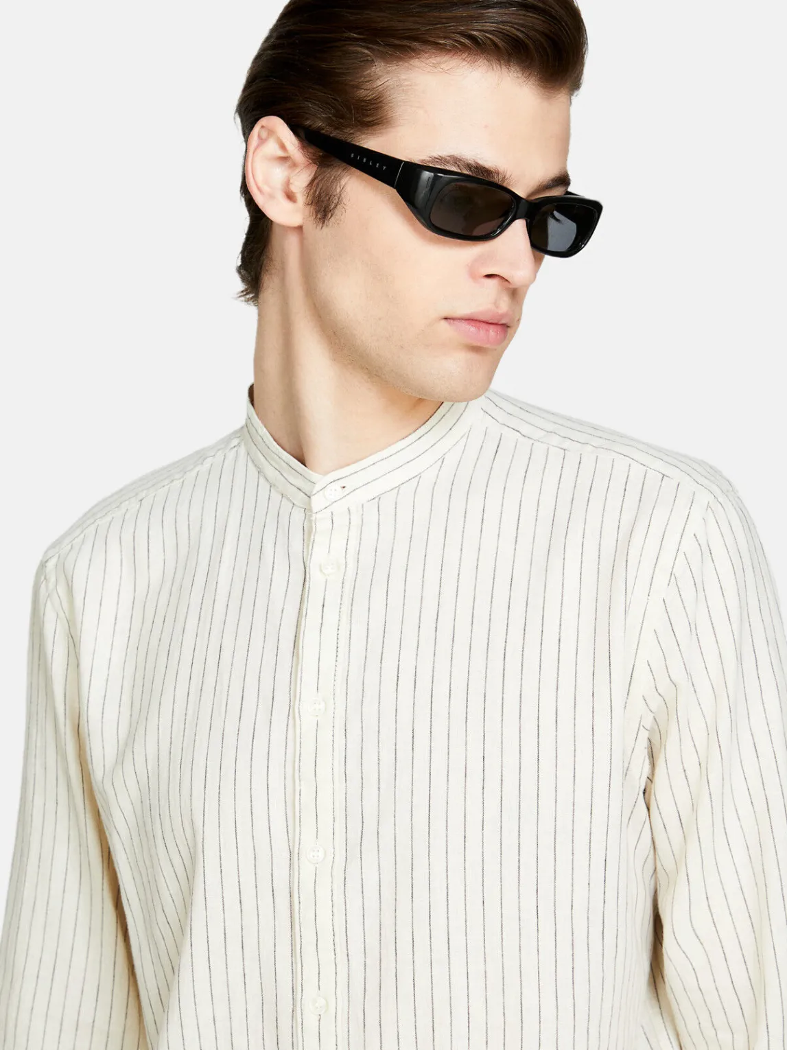 Men Sisley Shirts<Mandarin Collar Shirt