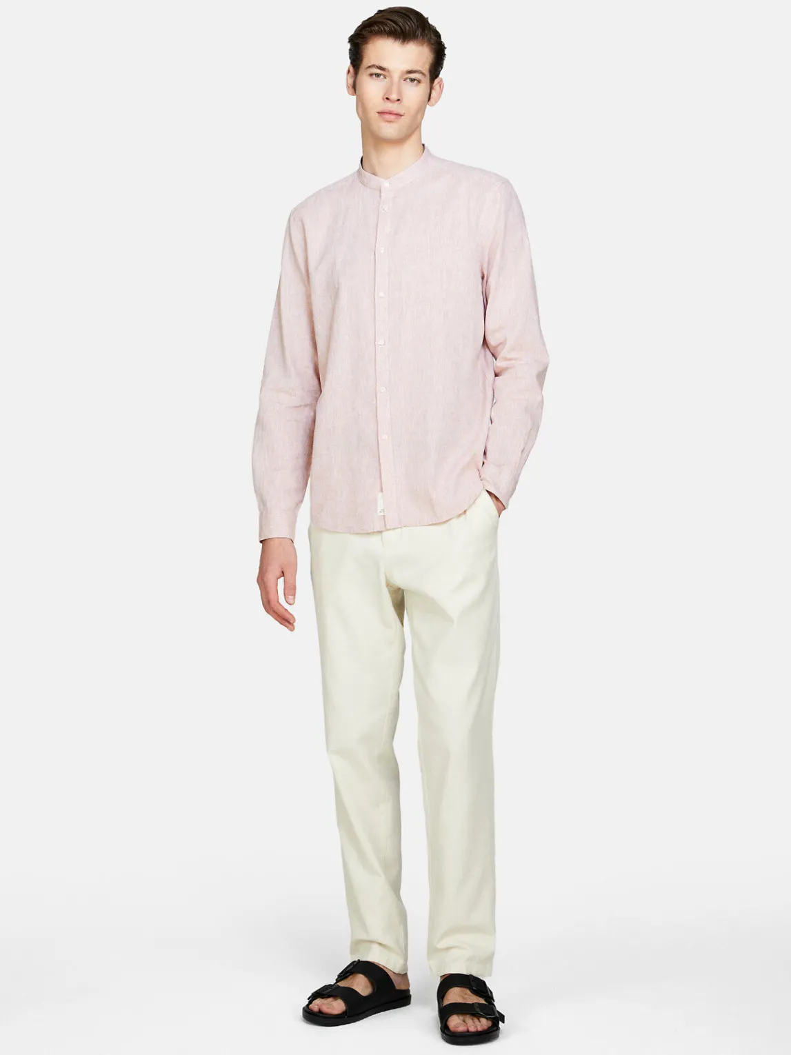 Men Sisley Shirts<Mandarin Collar Shirt