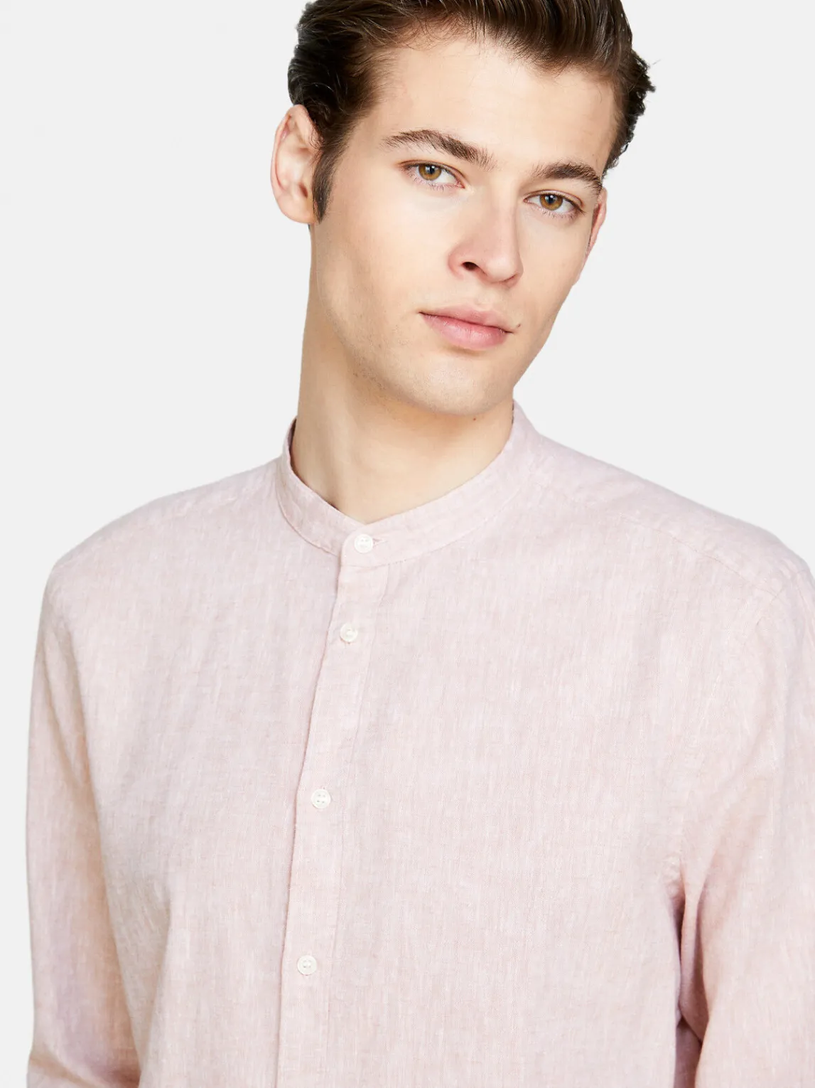Men Sisley Shirts<Mandarin Collar Shirt