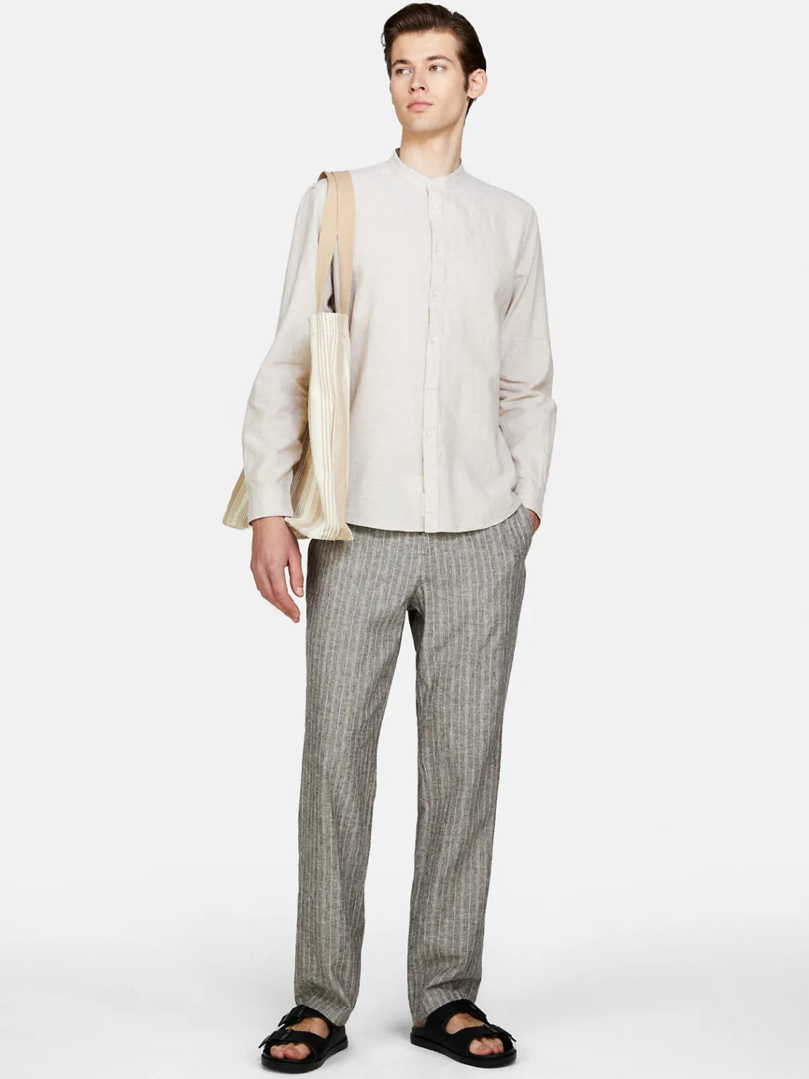 Men Sisley Shirts<Mandarin Collar Shirt