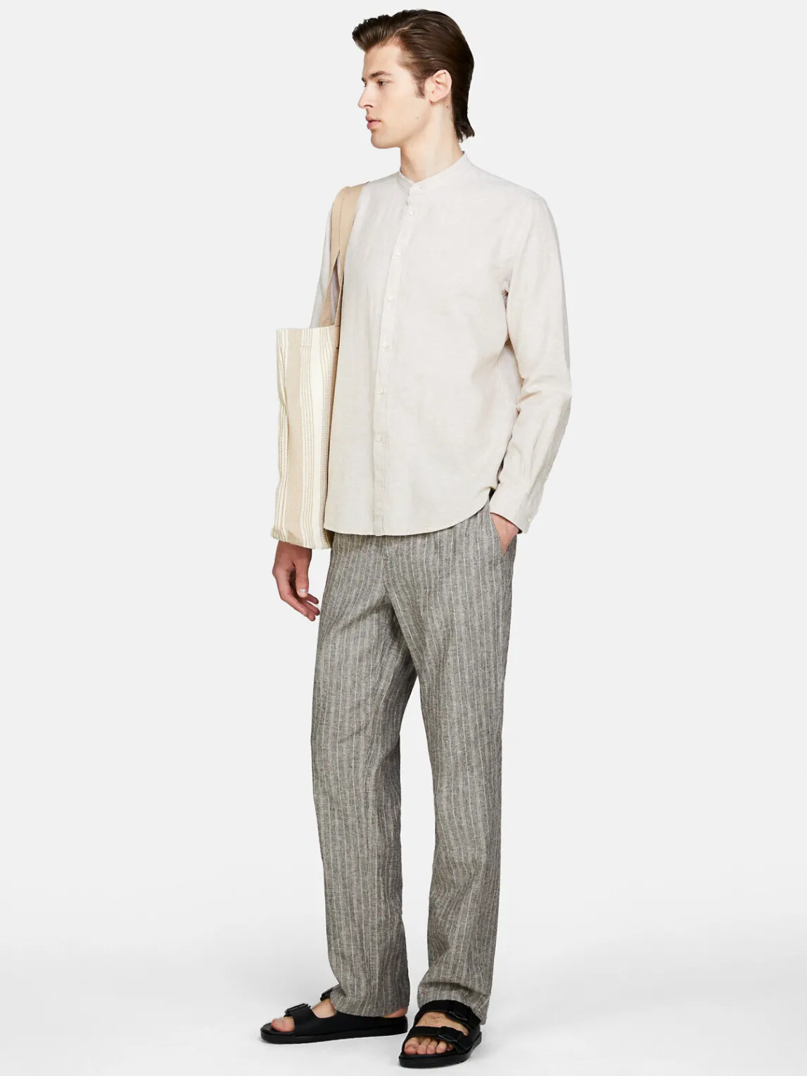 Men Sisley Shirts<Mandarin Collar Shirt