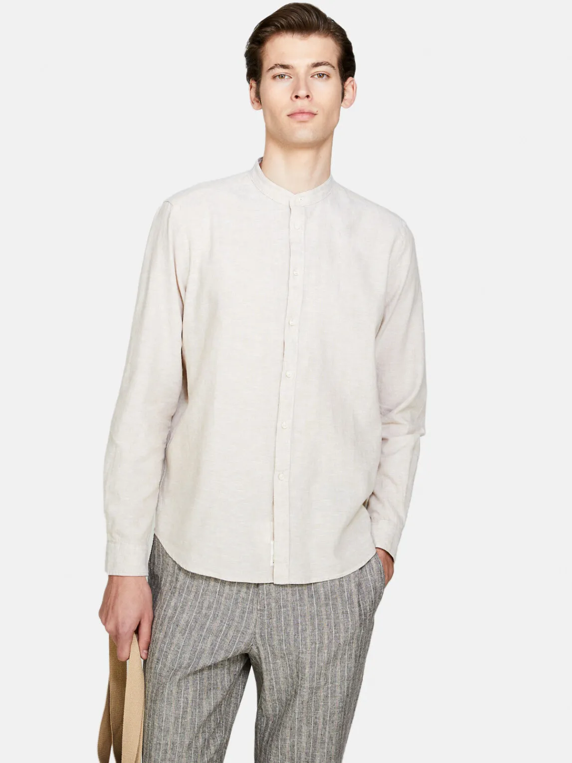 Men Sisley Shirts<Mandarin Collar Shirt