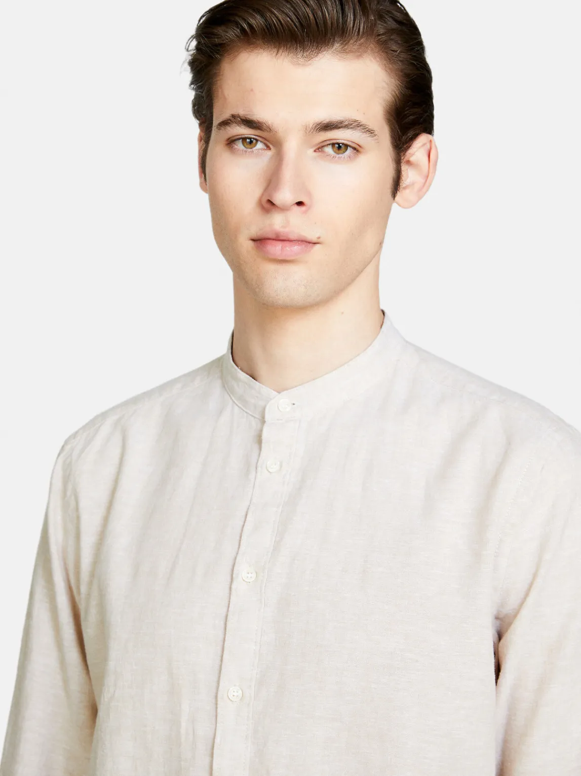 Men Sisley Shirts<Mandarin Collar Shirt