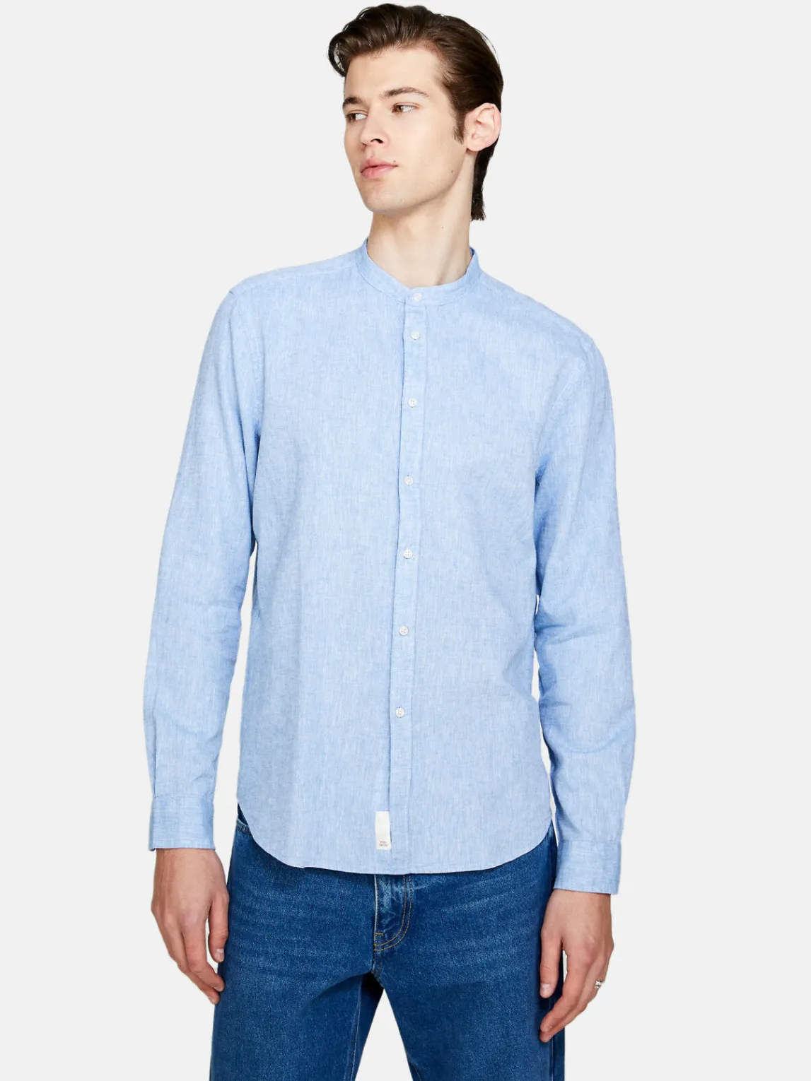 Men Sisley Shirts<Mandarin Collar Shirt