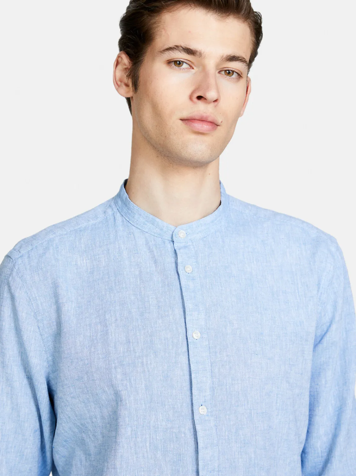 Men Sisley Shirts<Mandarin Collar Shirt