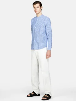 Men Sisley Shirts<Mandarin Collar Shirt