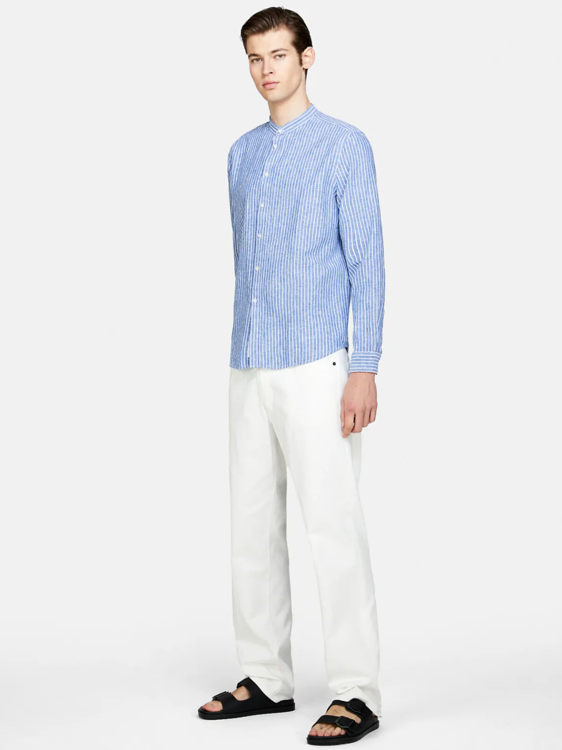 Men Sisley Shirts<Mandarin Collar Shirt
