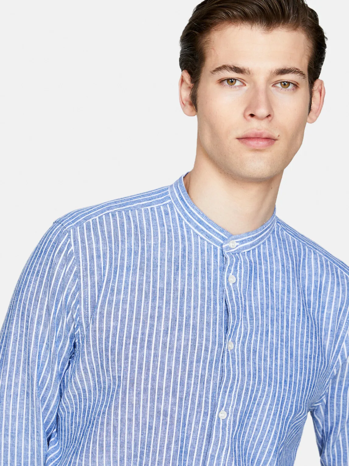 Men Sisley Shirts<Mandarin Collar Shirt
