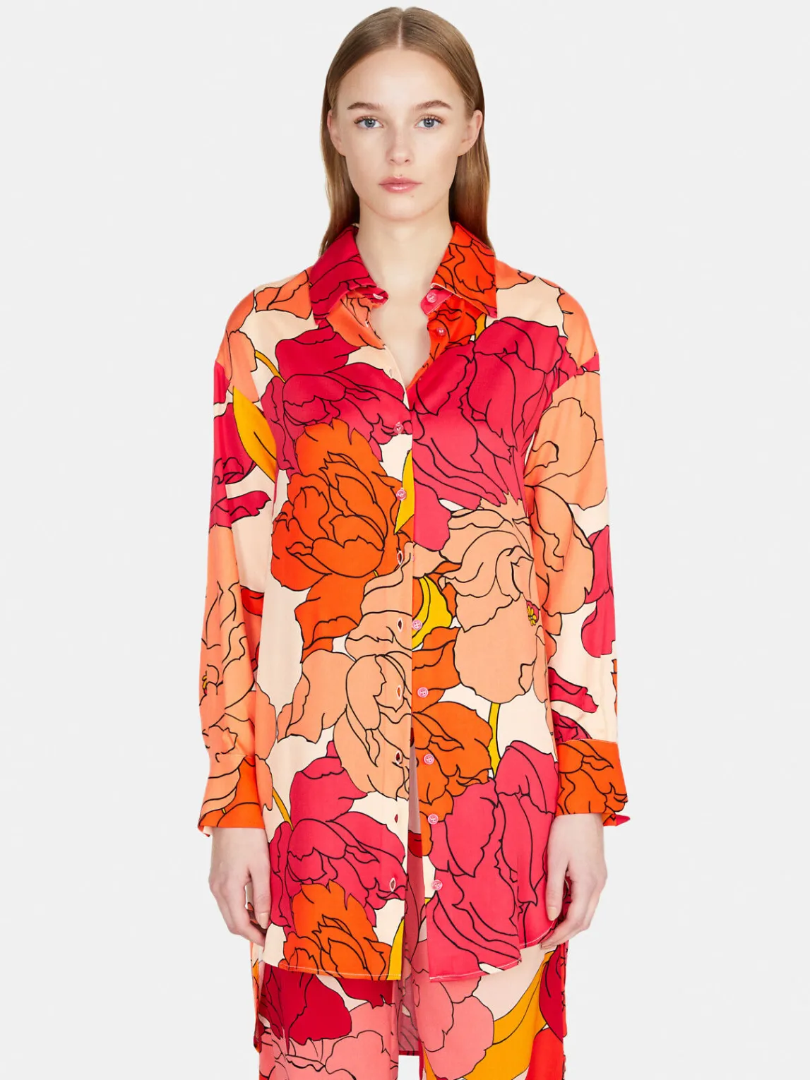 Women Sisley Dresses<Maxi Floral Shirt