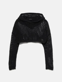 Girls Sisley Jumpers & Cardigans<Mesh Sweater With Hood
