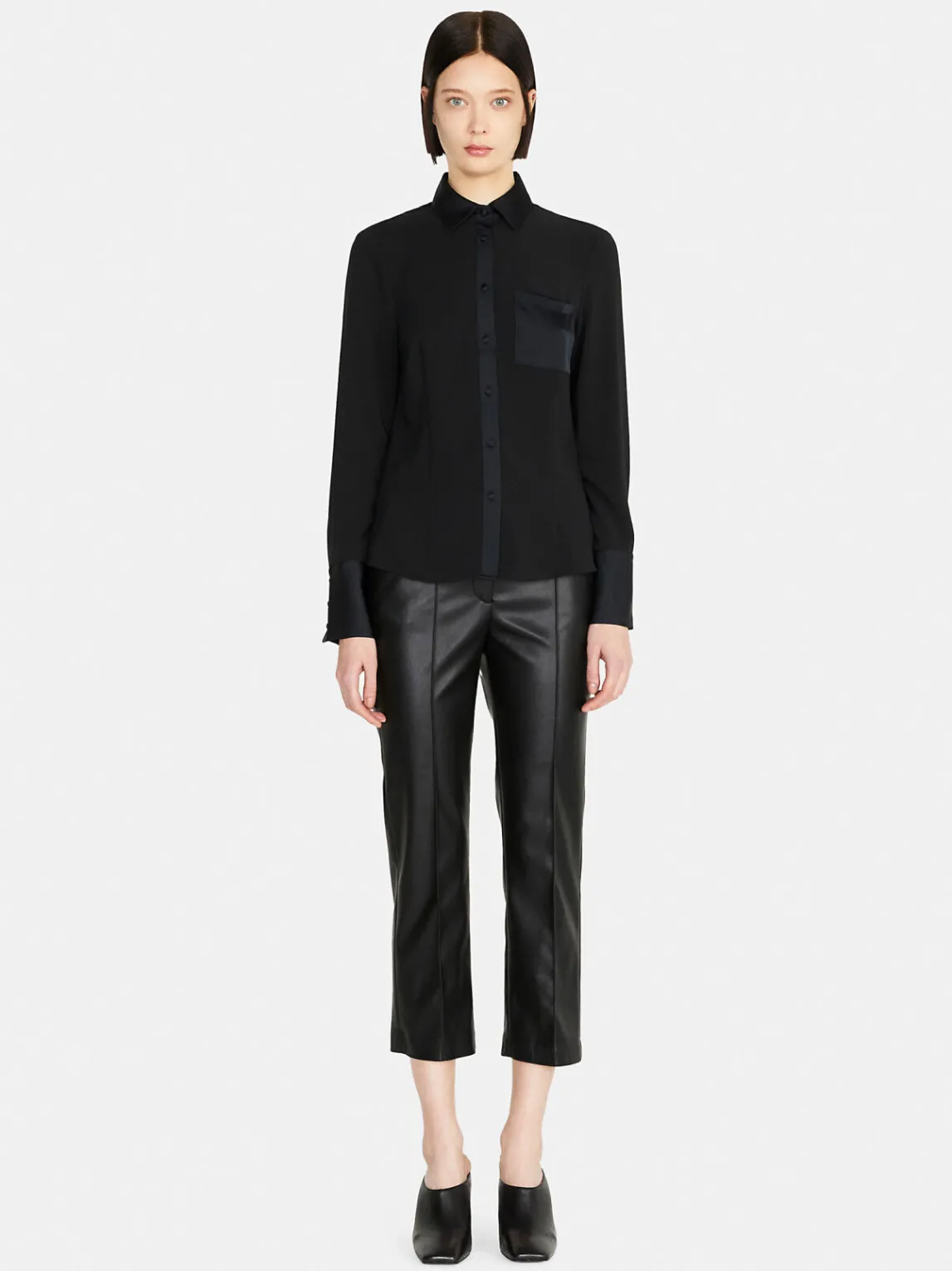 Women Sisley Shirts & Blouses<Mixed Fabric Shirt