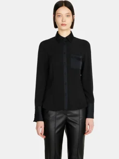 Women Sisley Shirts & Blouses<Mixed Fabric Shirt