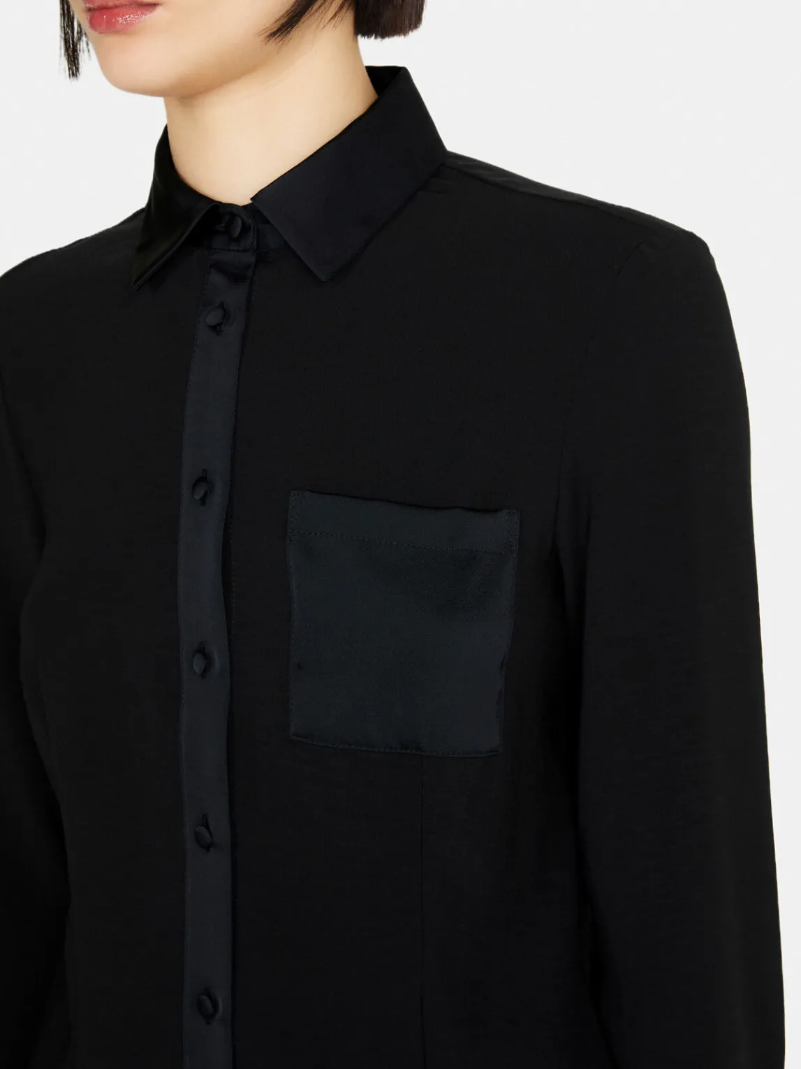 Women Sisley Shirts & Blouses<Mixed Fabric Shirt