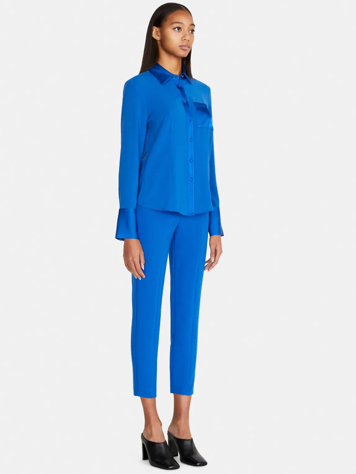 Women Sisley Shirts & Blouses<Mixed Fabric Shirt