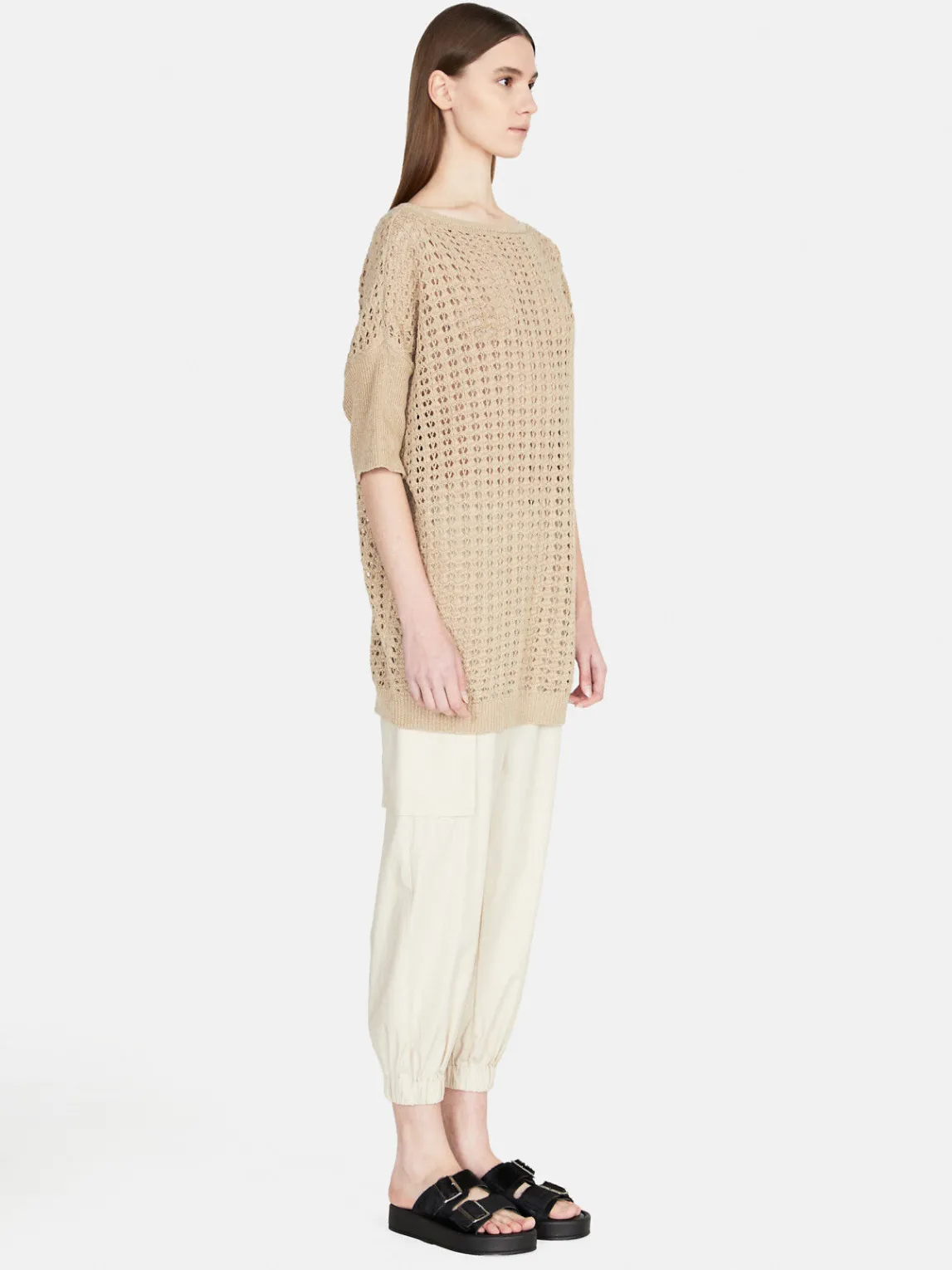 Women Sisley Jumpers & Knitwear<Open-Knit Oversized Sweater
