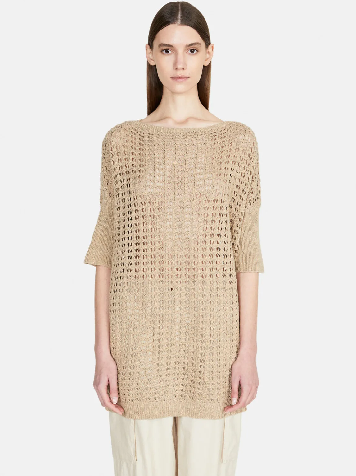 Women Sisley Jumpers & Knitwear<Open-Knit Oversized Sweater