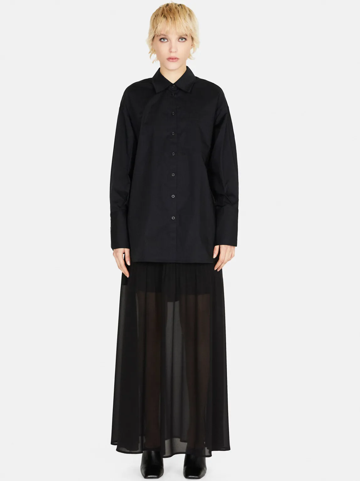 Women Sisley Shirts & Blouses<Oversized Fit Shirt In 100% Cotton