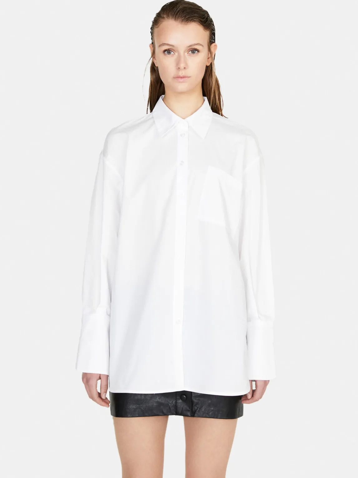 Women Sisley Shirts & Blouses<Oversized Fit Shirt In 100% Cotton