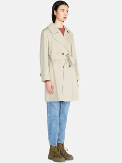 Women Sisley Jackets & Coats<Oversized Trench Coat With Sash