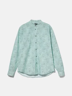 Men Sisley Shirts<Printed Mandarin Collar Shirt