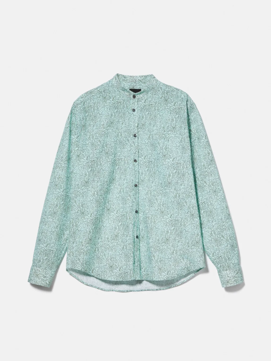 Men Sisley Shirts<Printed Mandarin Collar Shirt