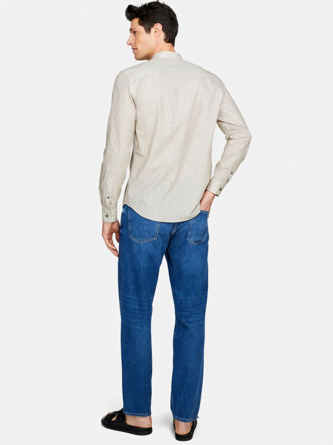 Men Sisley Shirts<Printed Mandarin Collar Shirt