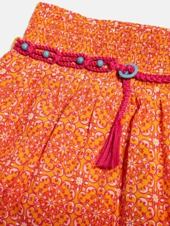 Girls Sisley Trousers & Skirts<Printed Mini Skirt With Belt