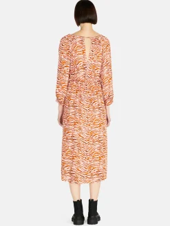 Women Sisley Dresses<Printed Satin Midi Dress