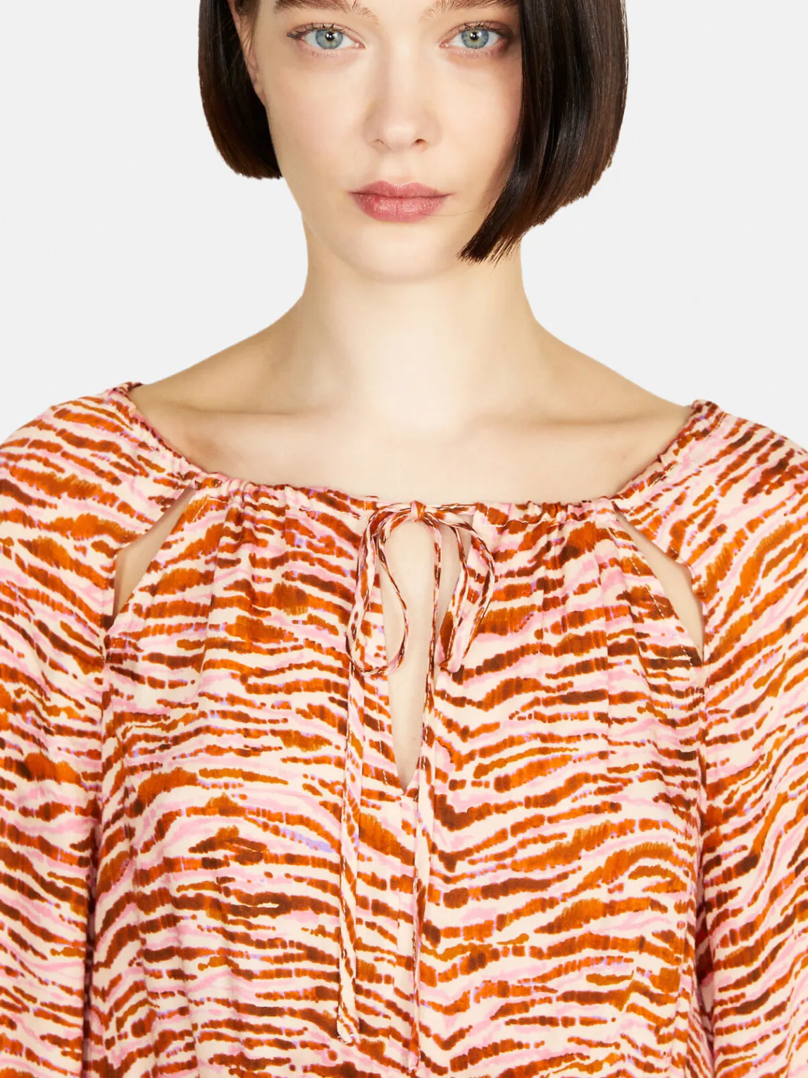 Women Sisley Dresses<Printed Satin Midi Dress
