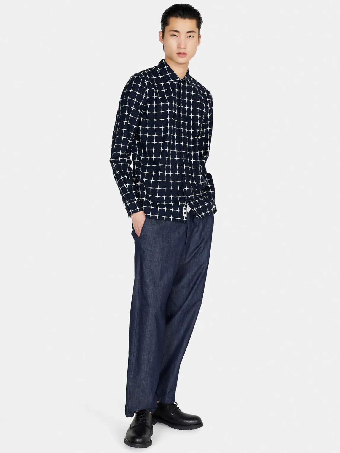 Men Sisley Shirts<Printed Shirt In Linen Blend