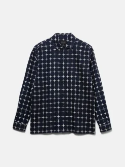 Men Sisley Shirts<Printed Shirt In Linen Blend