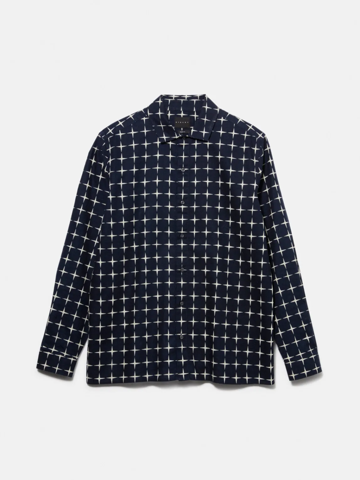Men Sisley Shirts<Printed Shirt In Linen Blend