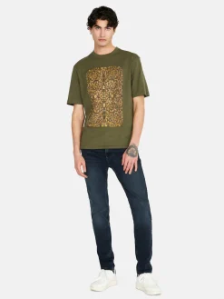 Men Sisley T-Shirts<Relaxed Fit T-Shirt With Print