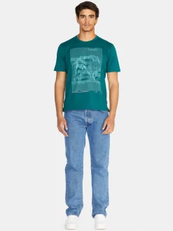 Men Sisley T-Shirts<Relaxed Fit T-Shirt With Print