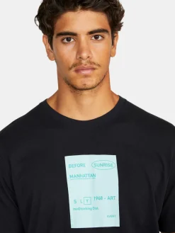 Men Sisley T-Shirts<Relaxed Fit T-Shirt With Print