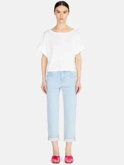 Women Sisley Tops & T-Shirts<Relaxed Fit T-Shirt With Ruffles