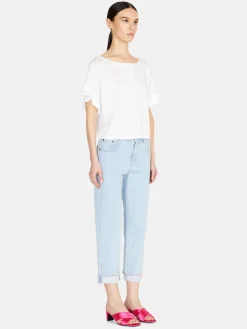 Women Sisley Tops & T-Shirts<Relaxed Fit T-Shirt With Ruffles