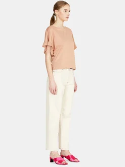 Women Sisley Tops & T-Shirts<Relaxed Fit T-Shirt With Ruffles