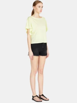 Women Sisley Tops & T-Shirts<Relaxed Fit T-Shirt With Ruffles
