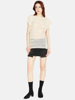 Women Sisley Tops & T-Shirts<Reversible T-Shirt With Crochet