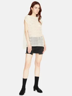 Women Sisley Tops & T-Shirts<Reversible T-Shirt With Crochet