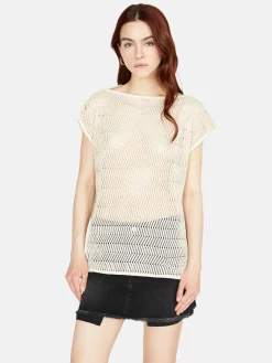 Women Sisley Tops & T-Shirts<Reversible T-Shirt With Crochet