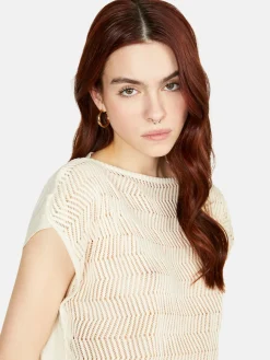Women Sisley Tops & T-Shirts<Reversible T-Shirt With Crochet