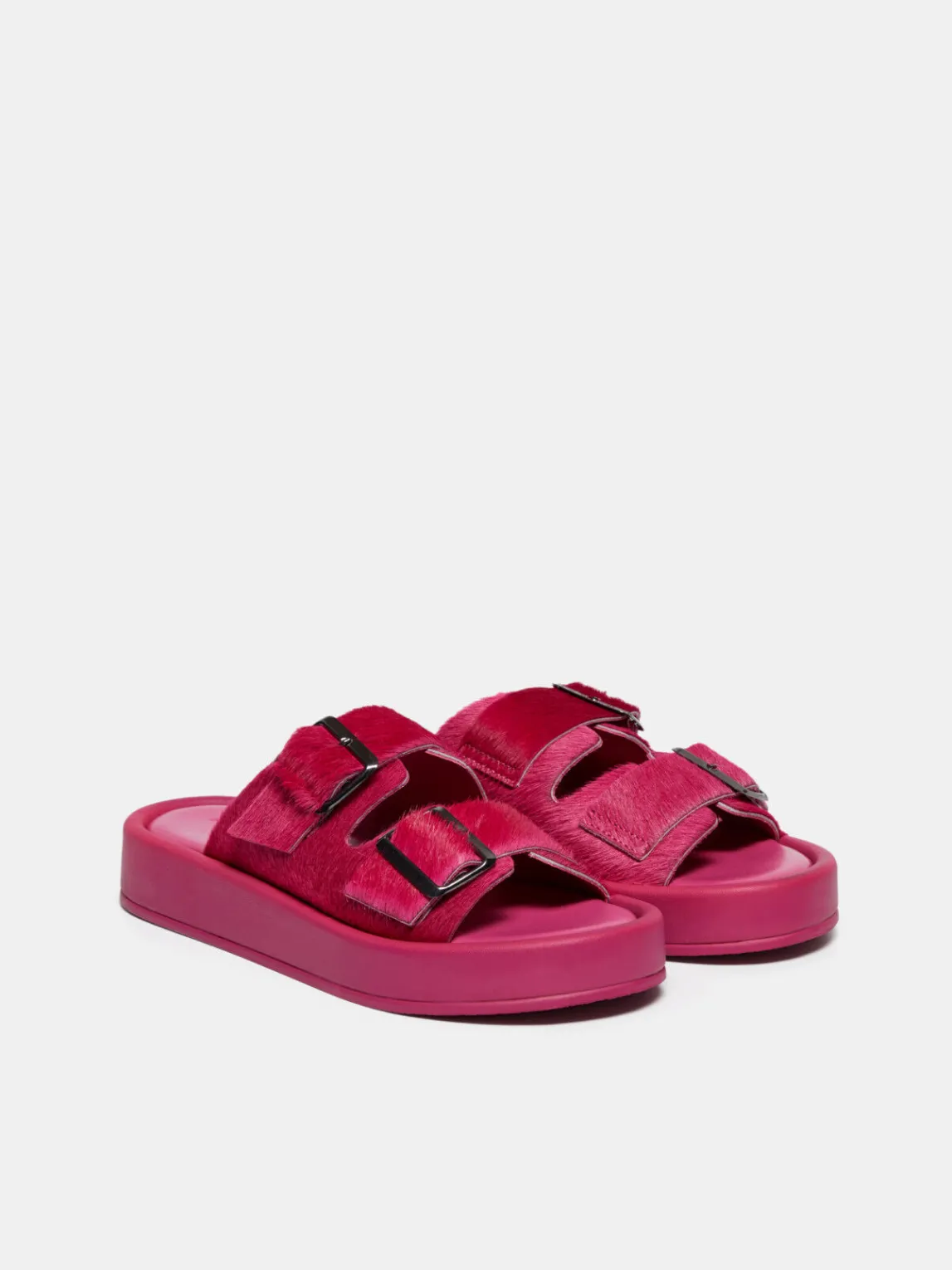 Women Sisley Shoes<Sandals With Calf Hair Buckles