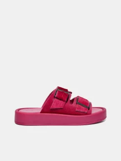Women Sisley Shoes<Sandals With Calf Hair Buckles