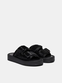 Women Sisley Shoes<Sandals With Calf Hair Buckles