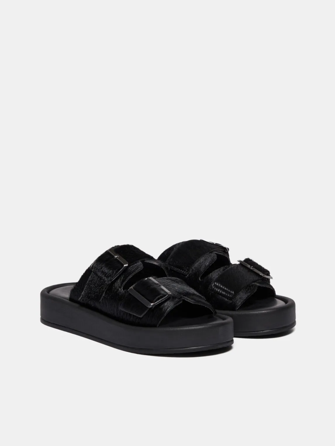Women Sisley Shoes<Sandals With Calf Hair Buckles